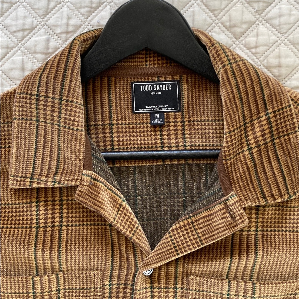 Todd Snyder Brown Plaid Casual Button-Down Shirt - Picture 3 of 12
